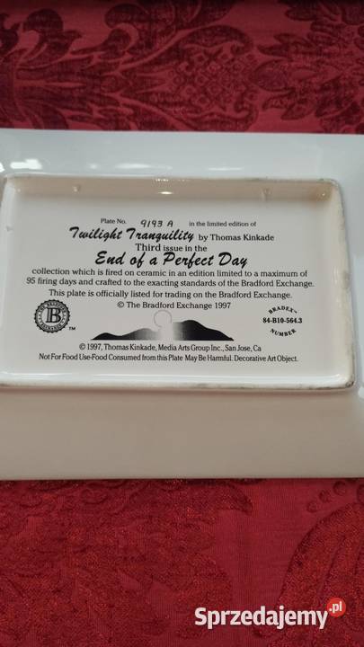 Patera THOMAS KINKADE Autumn Serenity Porcelana i szkło Gdańsk sprzedam