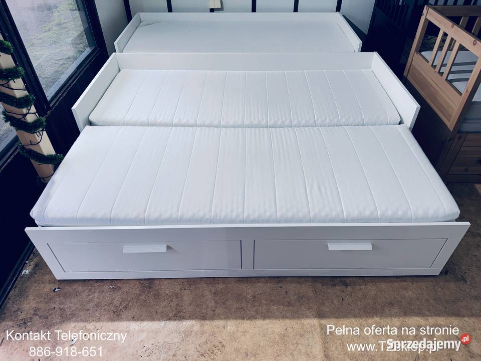 IKEA BRIMNES Leżanka Łóżko z 2 szufladami 2 Łóżka Rybnik