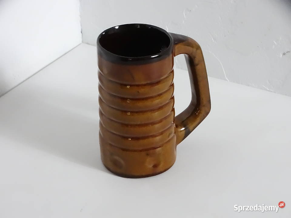 Kultowy Kufel Ceramiczny Vintage PRL Boho lubelskie