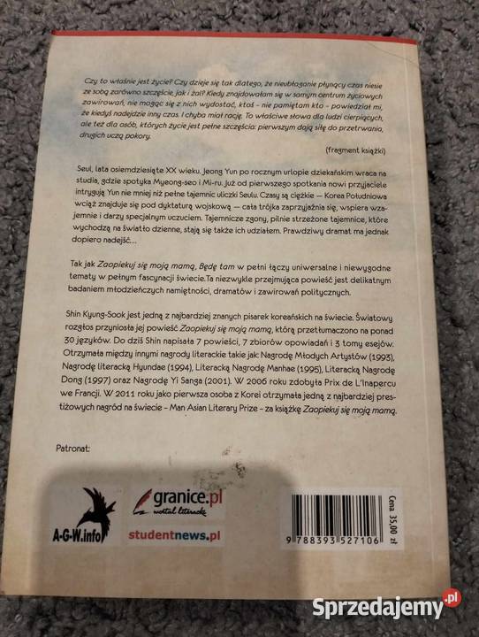 Książka Będę tam Shin Kyungsook społeczno-obyczajowe Nagradowice
