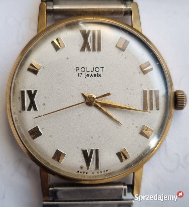 Poljot 17 kamieni Au 20 na rękę Zegarki i Biżuteria łódzkie