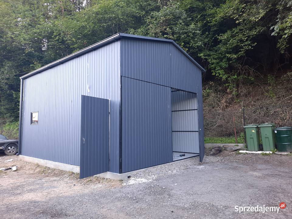 042a POPIELATY Garaż Blaszany MAGAZYN ROLNICZY 32m2 Sprzedaż Giżycko