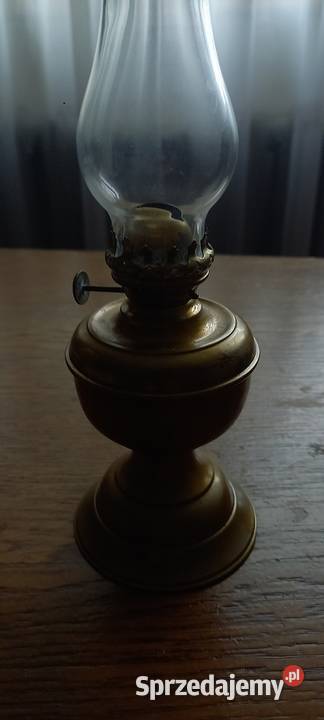 Mała mosiężna lampka naftowa sprawna Antyki Skierniewice