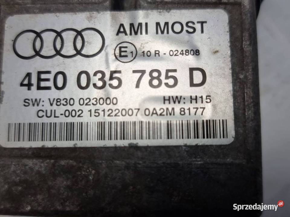 MODUŁ AUDI S8 D3 4E0035785D Pozostałe Lipno sprzedam