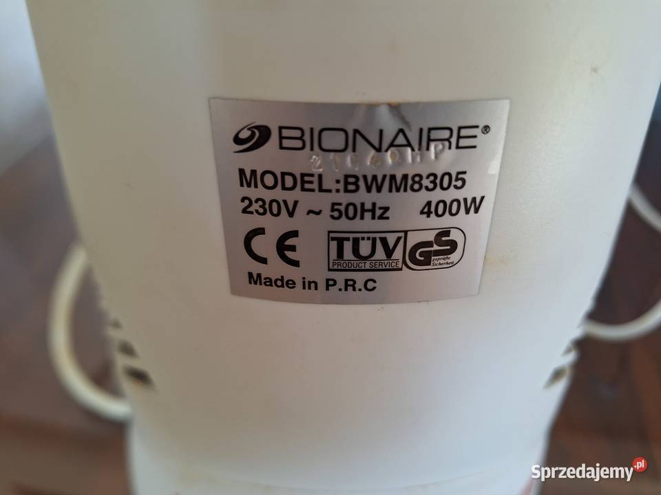 Nawilżacz powietrza Bionaire BWM8305 pomorskie Gdańsk