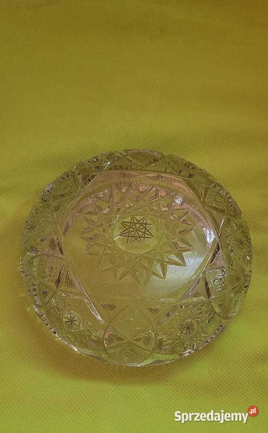 Kryształowa popielniczka ozdobna PRL IRENA Świecie