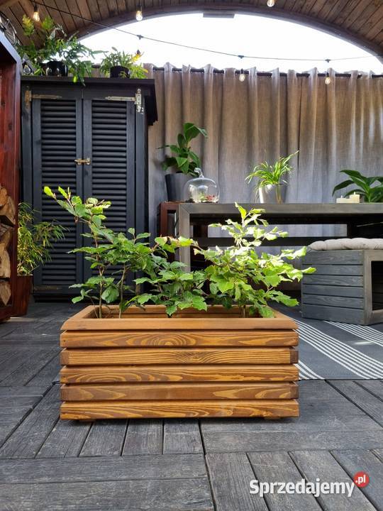 Donica prostokątna 3D osłonka drewniana donica Donice śląskie Kalety