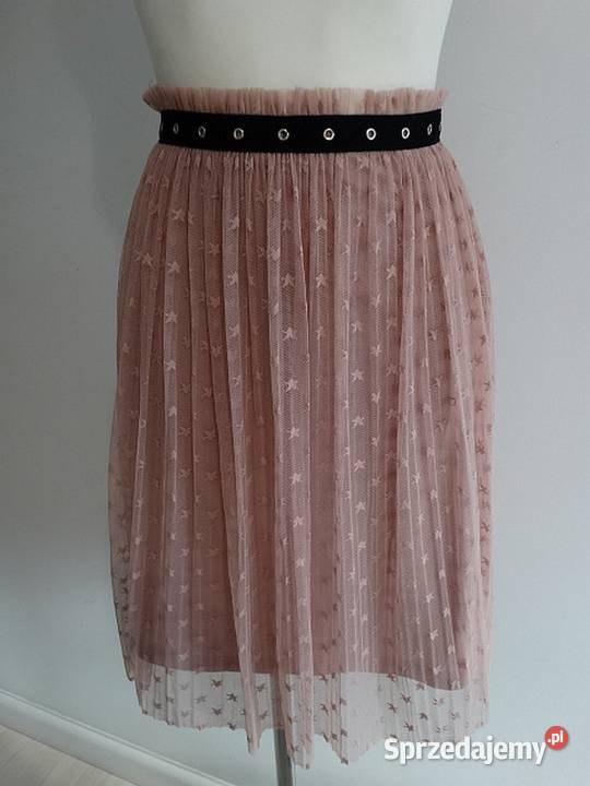 Spódnica Tiulowa Imprezowa Pudrowa do Kolan M różowy Łomża