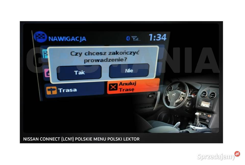 Polskie Menu Nissan Connect LCN1 Polski Język