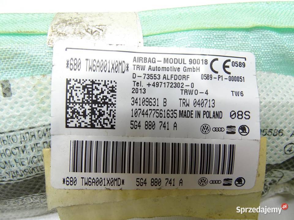 KURTYNA POWIETRZNA AIRBAG LEWA 5G4880741A VW