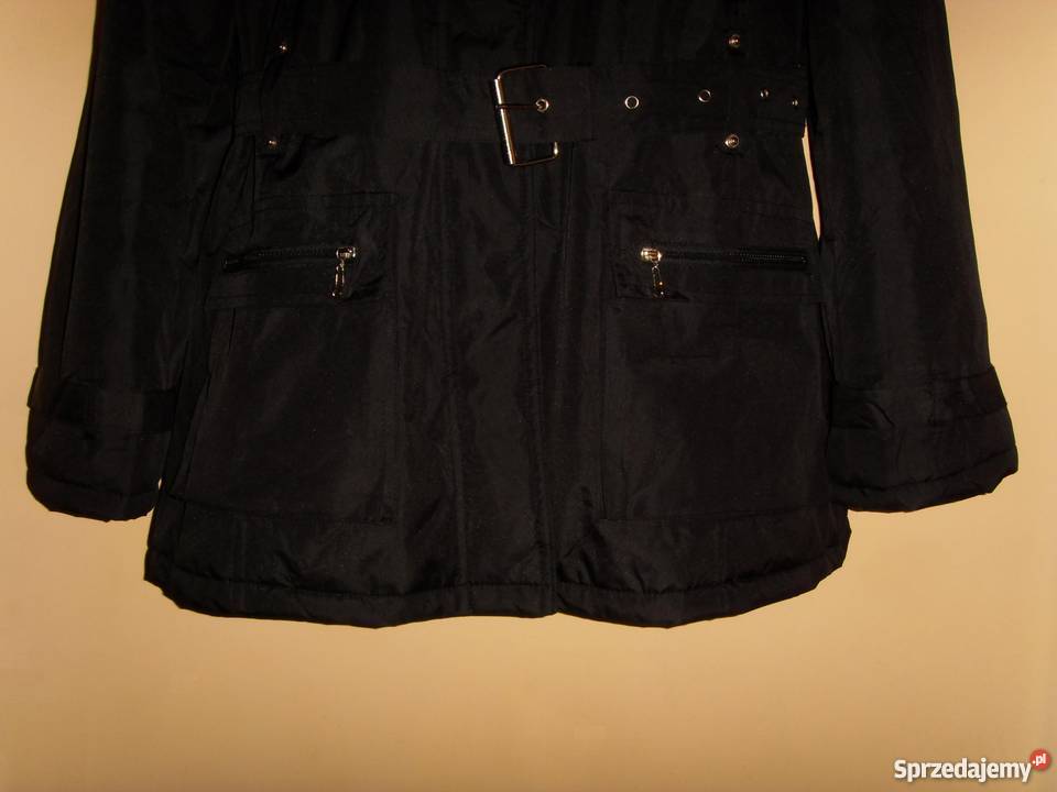 KURTKA DAMSKA JESIENOZIMOWA CZARNA WROCŁAW Bez wzoru Wrocław sprzedam