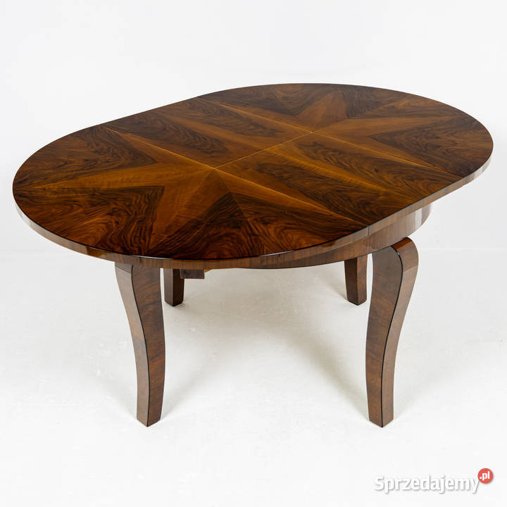 Okrągły Stół Art Deco Rozkładany Polska 19451960 Swarzędz sprzedam