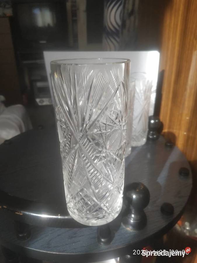 Vintage 6 szklan long drink ręcznie szlifowanych zachodniopomorskie Koszalin sprzedam