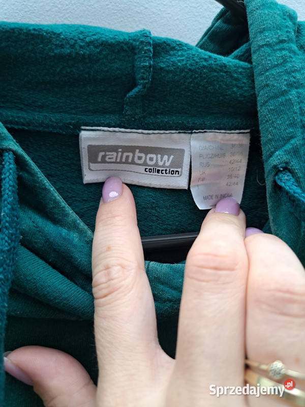Zielona bluza z kapturem Rainbow Collection pomorskie