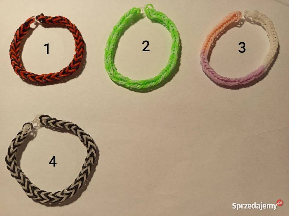 Bransoletki z gumeczek robione ręcznie łódzkie Kopyść