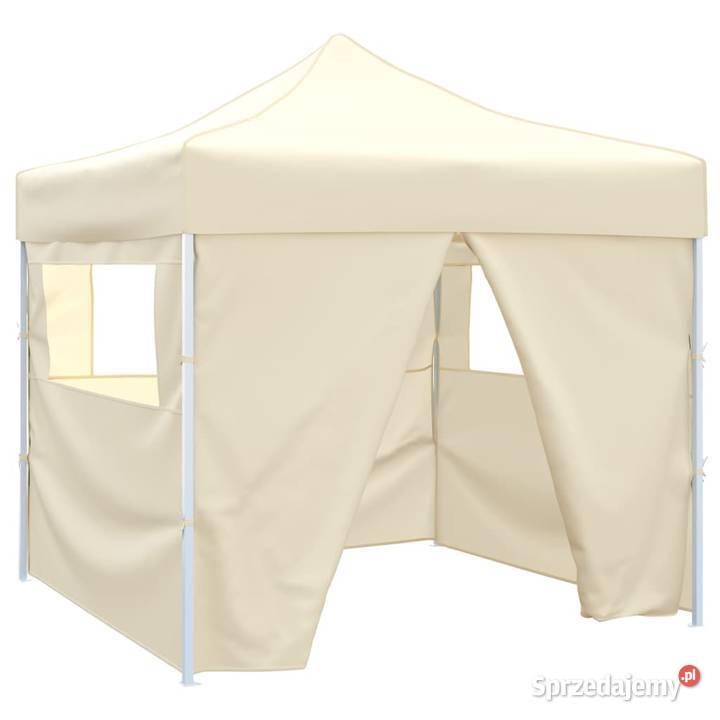 vidaXL Kremowy składany namiot 3 x 3 m z 4 Pozostałe