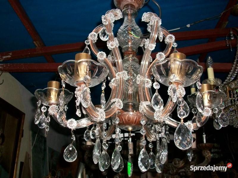 Rewelacyjny kryształowy żyrandol kujawsko-pomorskie Topólka