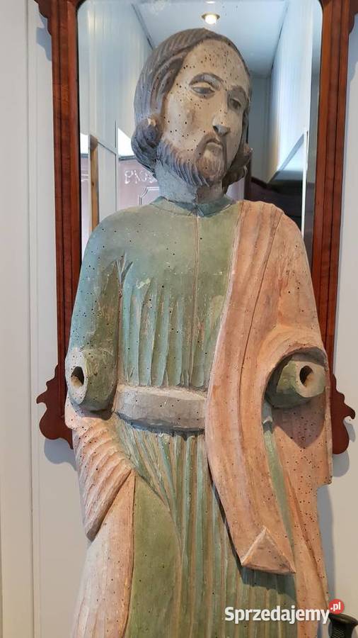Rzeźba figura drewno śwMateusz 1850 Małopolska warmińsko-mazurskie Orneta sprzedam