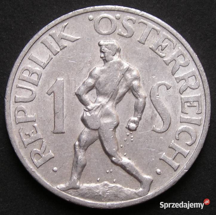 AUSTRIA 1 SCHILLING 1957 SIEWCA STAN 2