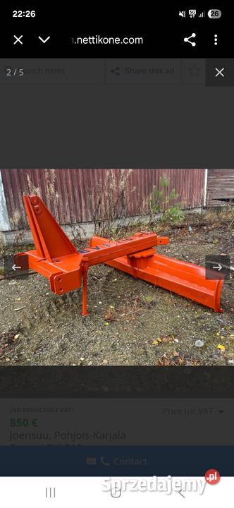 Równarka do drogi niwelator terenu pług do nieuszkodzony Wąbrzeźno