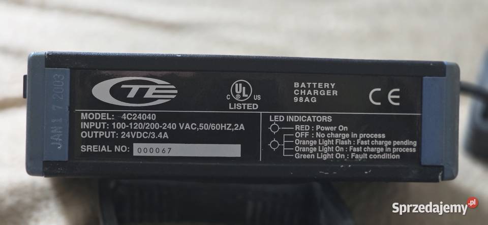 Sprzedam Oryginalna Ładowarka 24v model 4C24040 sprzedam