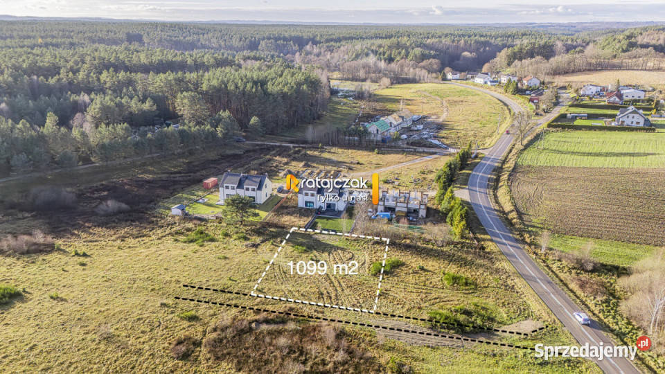 Działka Wielka Piaśnica Kaszubska 1099m2 Domatówko