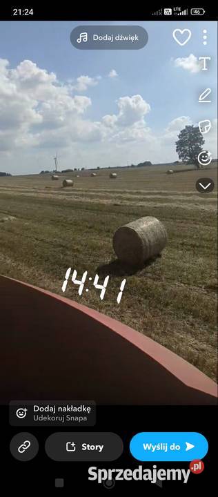 Prasowanie zbiór trawy belowanie usługa siano Stężyca sprzedam