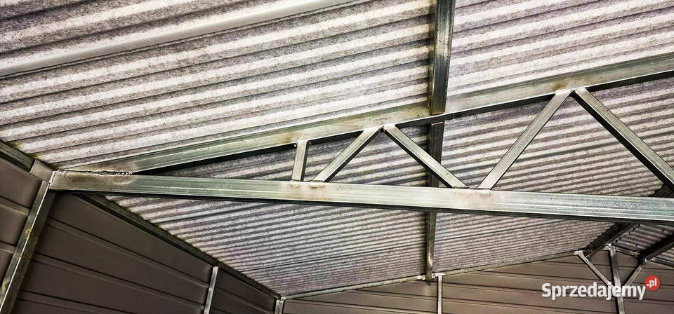 GARAŻ BLASZANY 5m x 6m BRAMA DRZWI OKNO ANTRACYT Domki narzędziowe małopolskie Łapanów