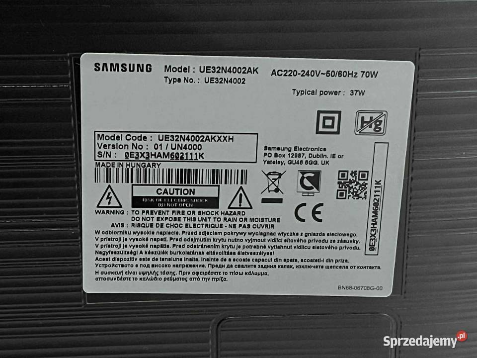 Telewizor Samsung UE32N4002AK 32 HD Ready LED warmińsko-mazurskie