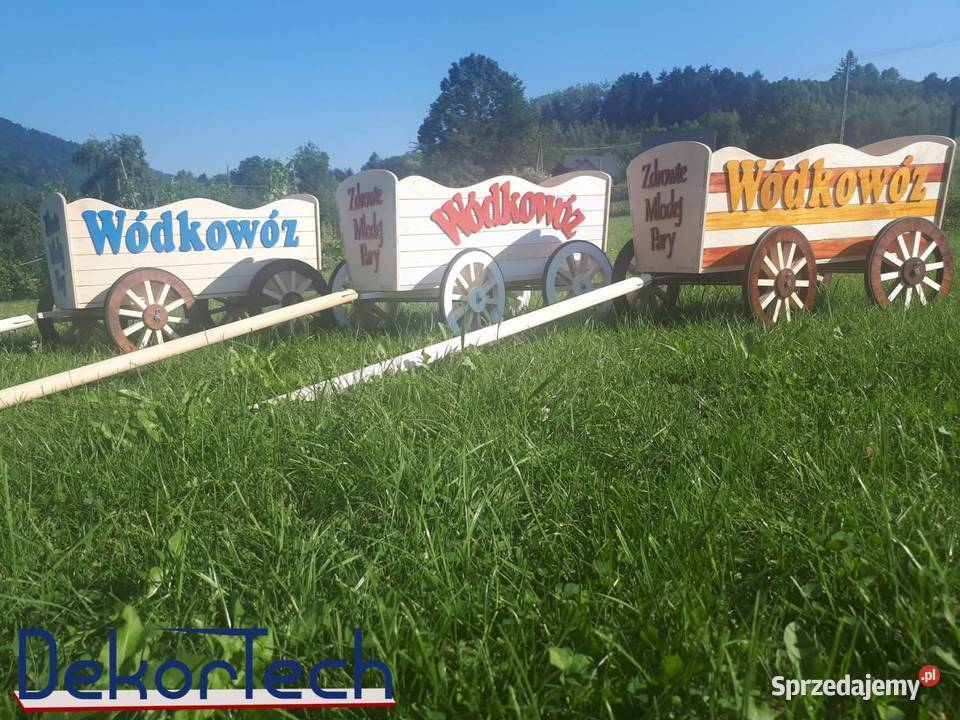 Wódkowóz wózek na alkohol wesele przyjęcie Chomranice