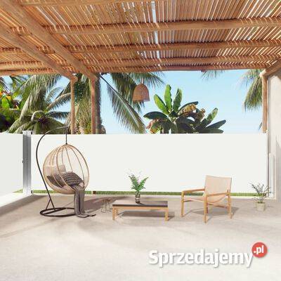 vidaXL Zwijana markiza boczna kremowa 160 x 1000 Parasole ogrodowe Warszawa