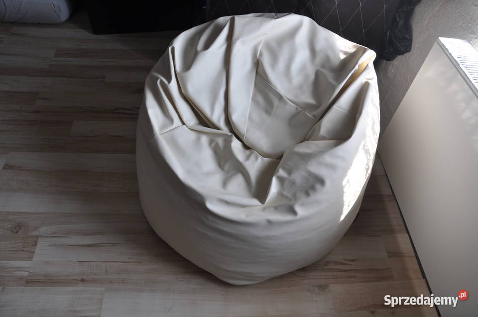 Beżowa pufa ekoskóra Dom i Ogród Lubaczów