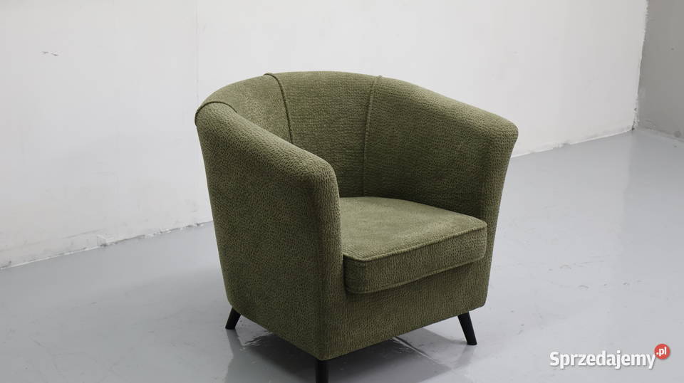 TEE WYGODNY FOTEL OKAZJA zielona tkanina 72cm Poznań