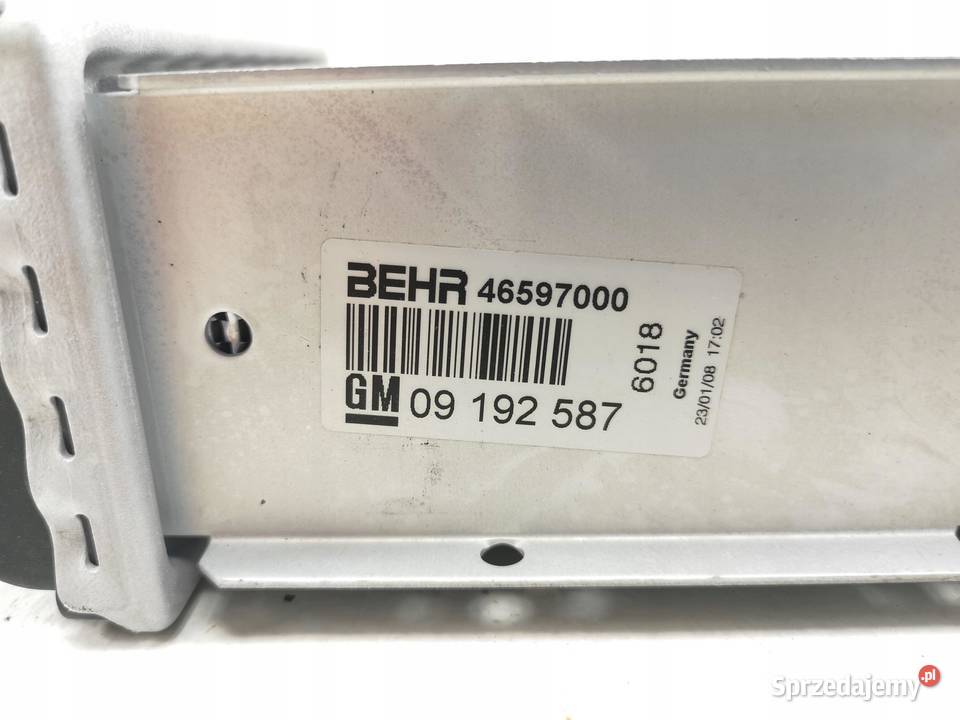 INTERCOOLER OPEL ASTRA G ZAFIRA A 17 CDTI 20 DTI