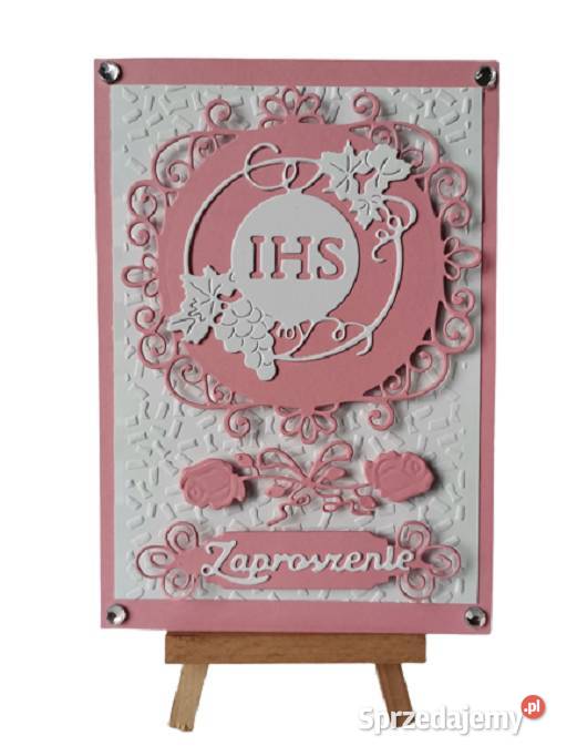 Zaproszenia Komunia Dziewczynka Ihs Z Winogronem Poznań