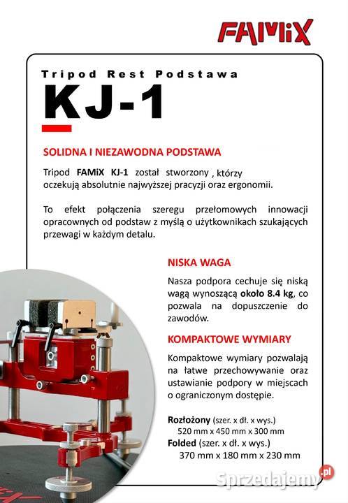 FAMIX KJ 1 REST TRIPOD do Karabinu Najlepszy Sporty strzeleckie i myślistwo Sporty strzeleckie i myślistwo Gorzów Wielkopolski