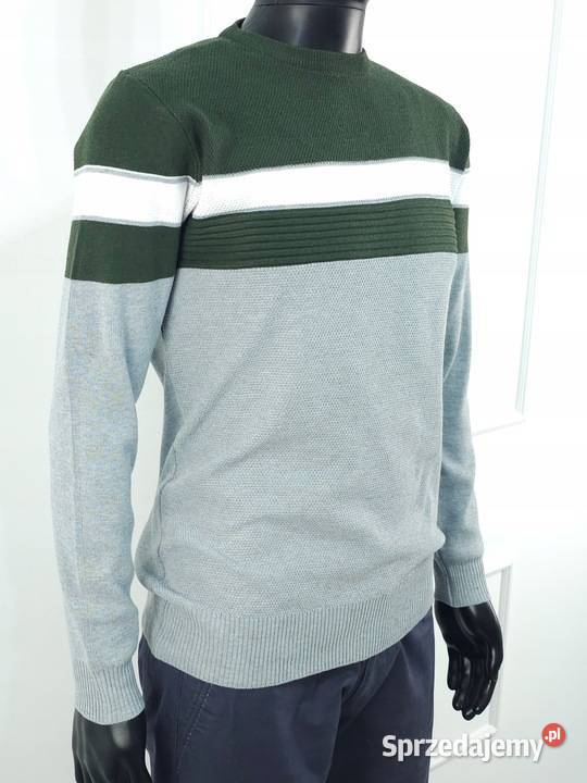 Sweter meski w paski M L XL XXL Wkładane przez głowę  Poznań