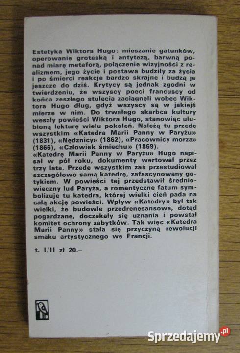 Wiktor Hugo Katedra Marii Panny w Paryżu t II