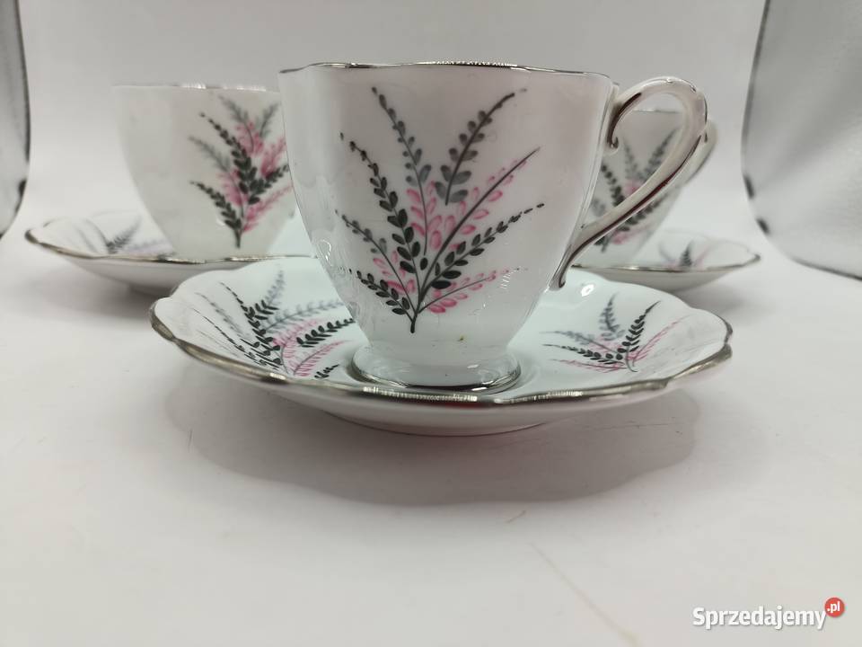 FILIŻANKA duo England porcelana biała Royal lubelskie Zamość
