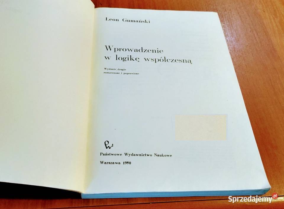 Wprowadzenie w logikę współczesną Leon Gumański studia Podręczniki Gdańsk sprzedam