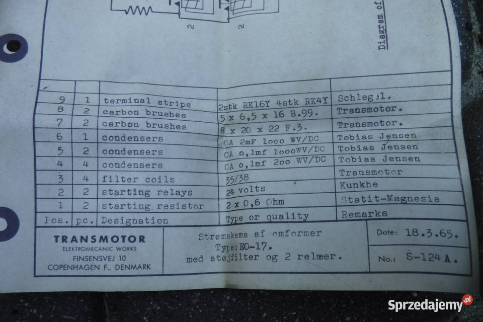 EO17 Transmotor E017 Single armature converter Otwock sprzedam