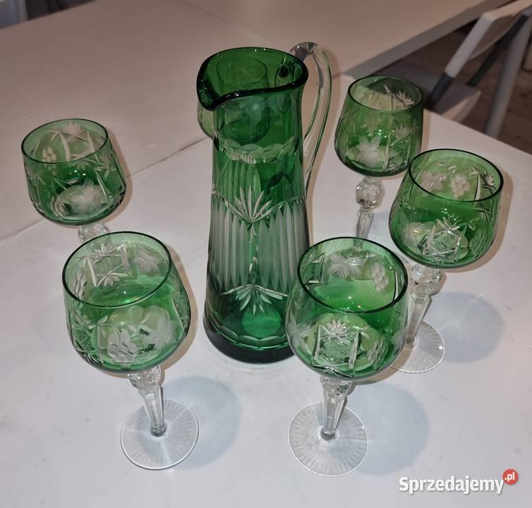 Kryształ kieliszki dzbanek Działki