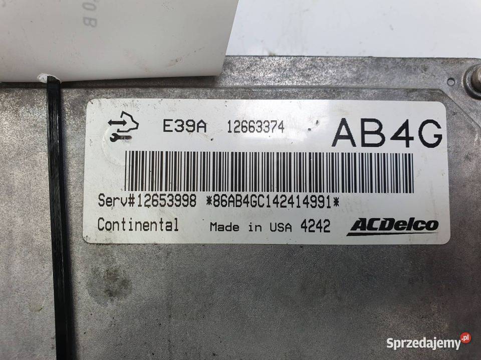 KOMPUTER SILNIKA ECU CADILLAC CTS 12663374 20 T kujawsko-pomorskie sprzedam