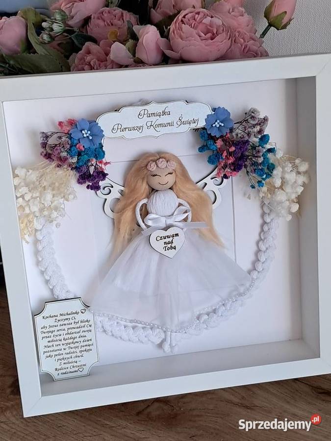 Pamiątka Pierwszej Komunii Świętej Anioł stróż Pozostałe Siedlce sprzedam