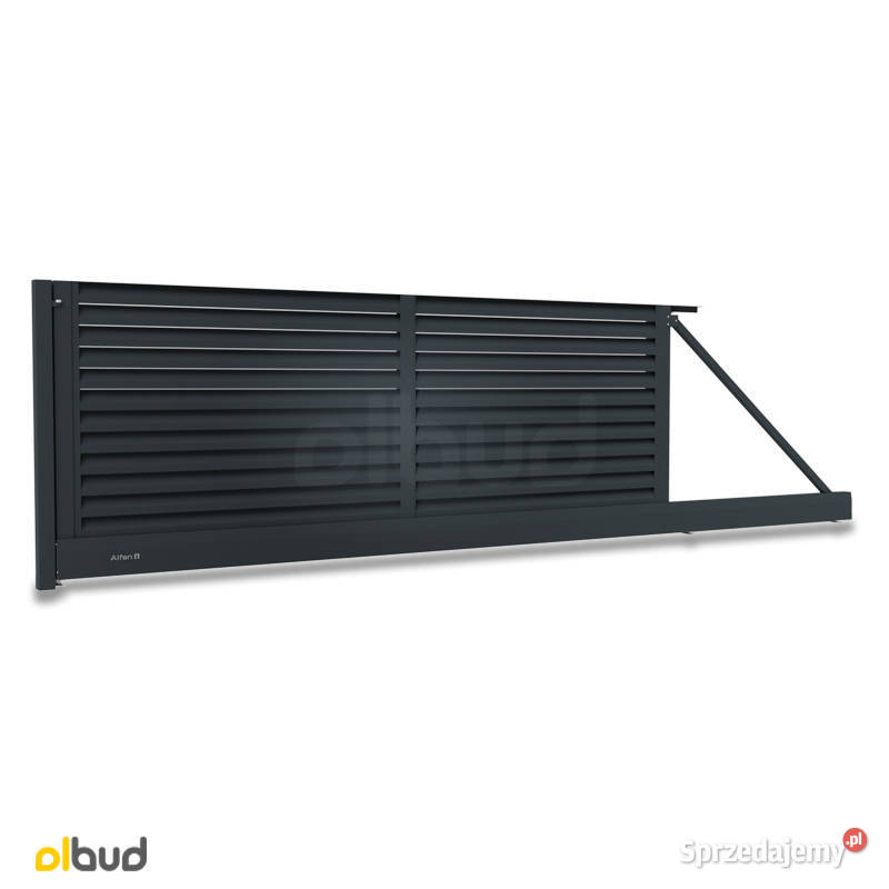 Brama przesuwna nowoczesna aluminiowa żaluzja przesuwna Straszyn