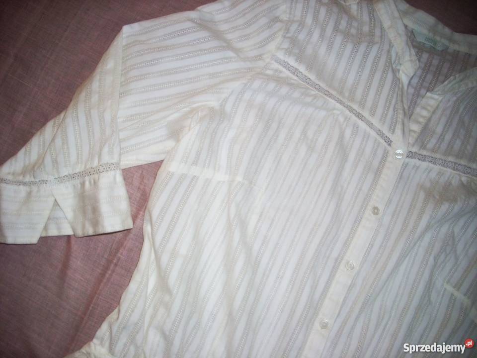 MarksSpencer Koszula Kremowa Bawełna 46 48 3/4 Nowy Sącz