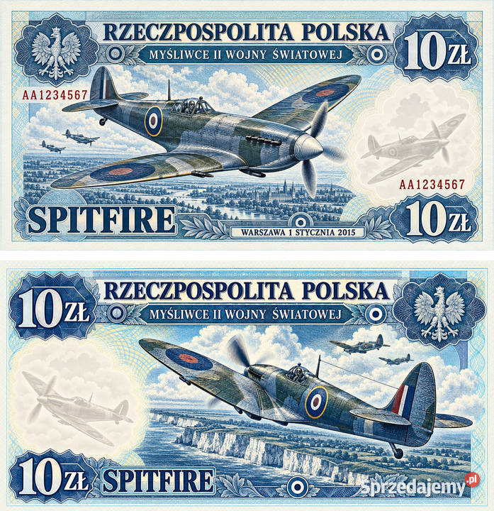 11 sztuk banknotów kolekcjonerskich z serii sprzedam