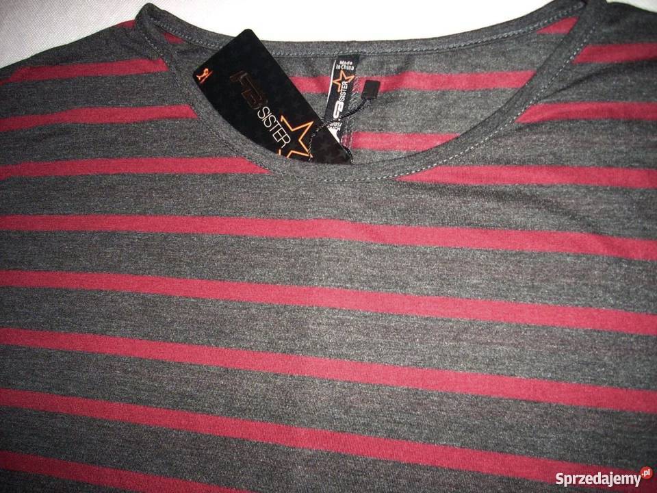 YORKER grafitowa bluzka NOWA Paski 36 S Nowy Sącz