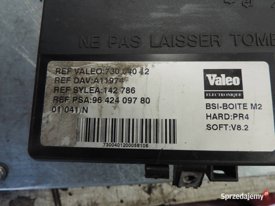 CITROEN BERLINGO I 19 D MODUŁ BSI 9642409780 małopolskie Nowy Sącz