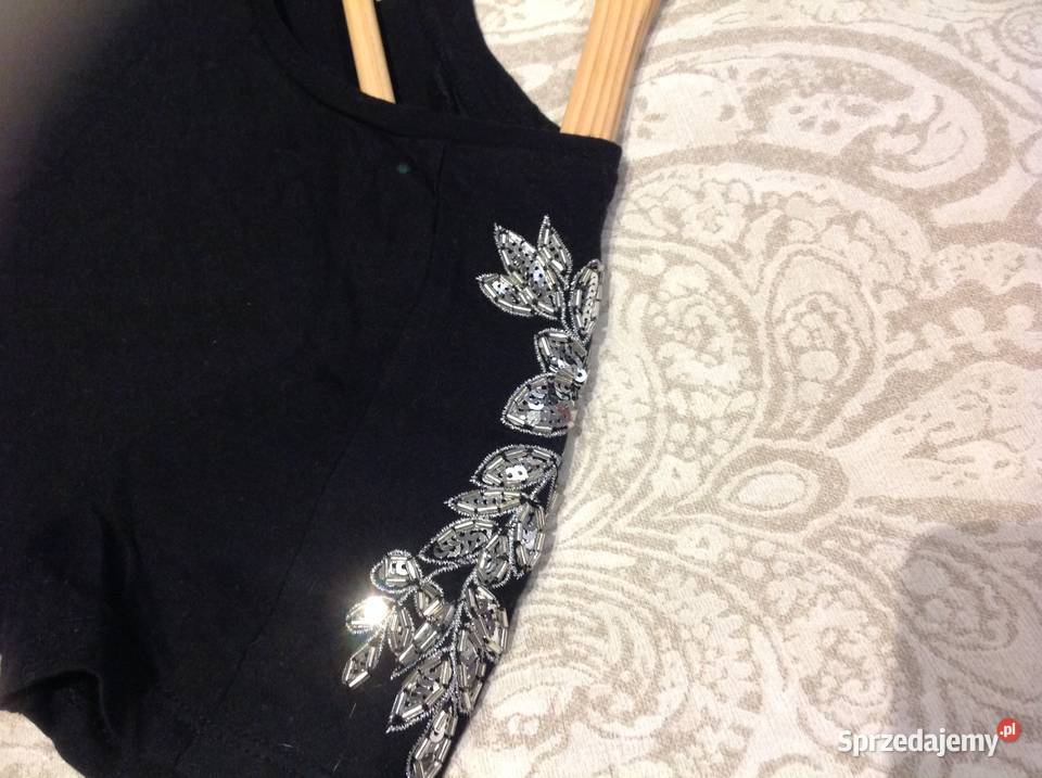 Koszulka Czarna Damska PIMKIE XS j Nowa Cekiny Rozmiar 34(XS) Nowa Sól